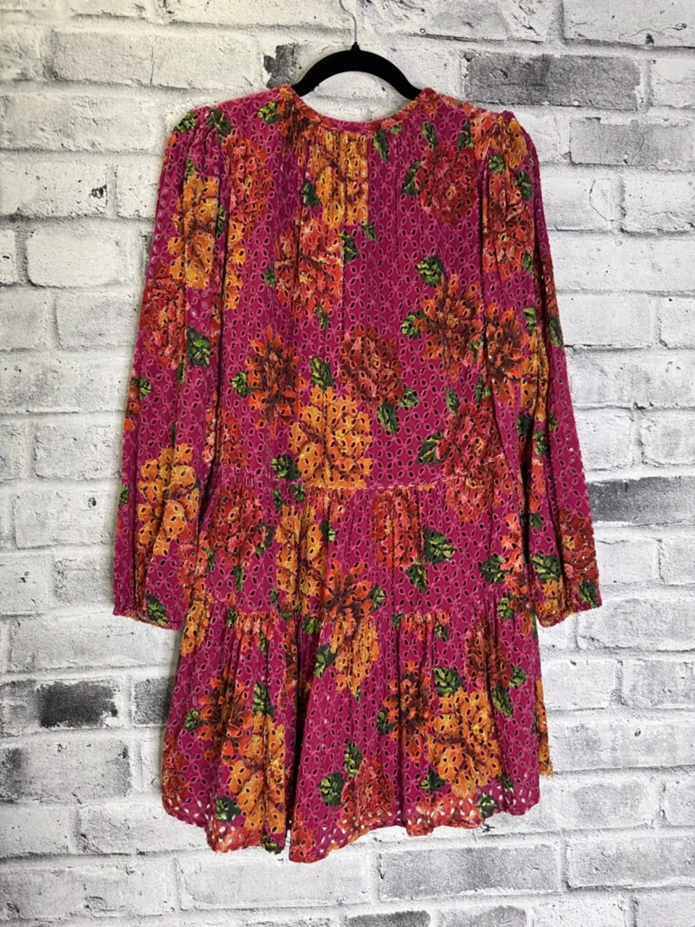 Anthropologie Farm Rio Macaw Crosstitch Embroidered Tunic Dress - Picture 2 of 12